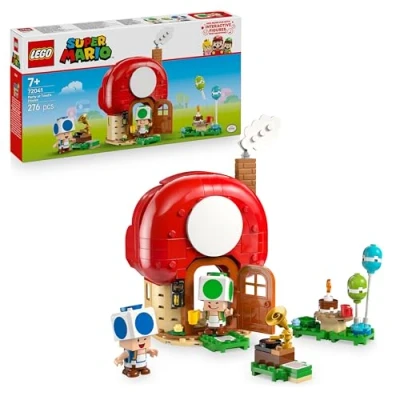 Abbildung von LEGO Super Mario Party bei Toads Haus Interaktives Set mit 2 Figuren, Küche, Schlafzimmer &amp; Picknicktisch Kinder Spielset zum Bauen Gamer Geschenk für Jungen Mädchen ab 7 Jahren 72041
