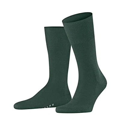 Abbildung von FALKE Herren Socken Airport M SO Wolle Baumwolle einfarbig 1 Paar, Grün (Hunter Green 7441), 43 44