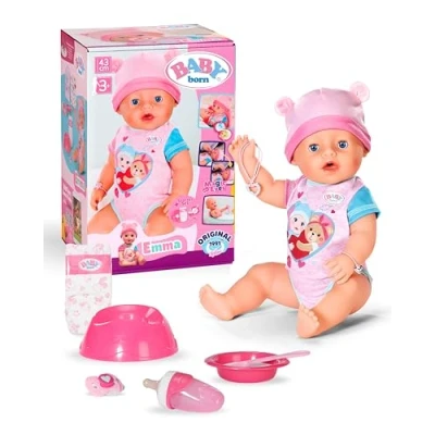Abbildung von BABY born Emma, Babypuppe mit 10 Funktionen und Accessoires, für Kinder ab 3 Jahren, funktioniert ohne Batterie, 43cm große Puppe, 836392 Zapf Creation