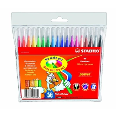 Abbildung von Filzstift STABILO power 18er pack mit 18 verschiedenen Farben