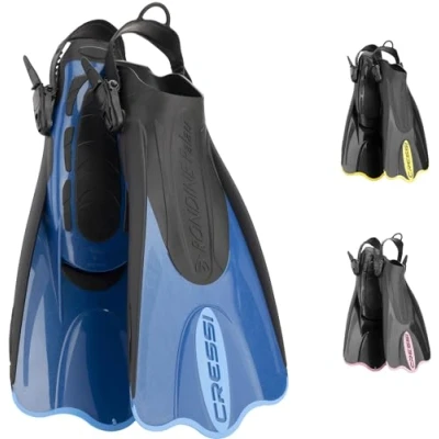Abbildung von Cressi Palau Saf Fins Einstellbare Kurze Flossen zum Schwimmen und Schnorcheln, Unisex Erwachsene