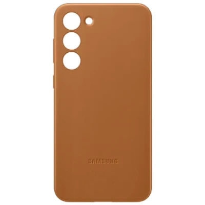 Abbildung von Samsung Leder Back Cover Braun Galaxy S23+