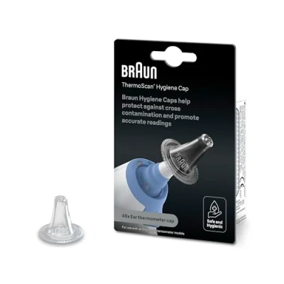 Abbildung von Braun ThermoScan Hygiene Caps 40 Stück Kompatibel mit Ohrthermometern LF40