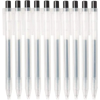 Abbildung von MUJI Glatt Gel Ballpoint Pen Knock Type 10 Piece Set, 0.5mm Nib Size, Black, 4550182902273