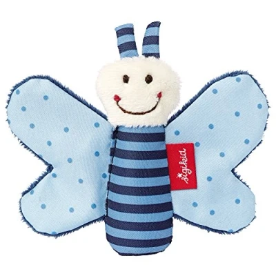 Abbildung von SIGIKID 41180 Greifling Schmetterling Red Stars Mädchen und Jungen Babyspielzeug empfohlen ab Geburt blau