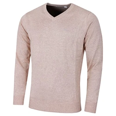 Abbildung von Calvin Klein Herren V Ausschnitt Soft Cotton Pullover Caramel Marl XL