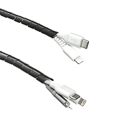 Abbildung von Amazon Basics Kabelkanal, ideal zur Kabelführung und zum Schutz der Kabel vor Haustieren, 10 m, schwarz (früher Marke Commercial)
