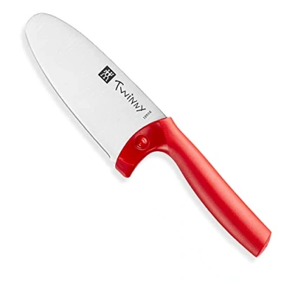 Abbildung von ZWILLING Twinny Kinderkochmesser, 10 cm, mit Fingerschutz, Edelstahl, Abgerundete Klingenform, Kindgerechtes Design, Kunststoffgriff, Rot