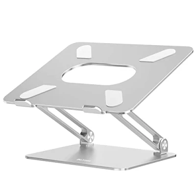 Abbildung von BoYata Laptop Ständer, Aluminium Höhenverstellbarer Belüfteter Laptophalter, Notebook Stand Kompatibel für (10 17 Zoll) MacBook, Dell, HP, Samsung, Acer