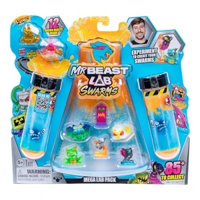 Abbildung von MrBeast Lab Swarms, Atomic Serie, Mega Labor Packung, Experiment, Wasser hinzufügen, Reagenzglas schütteln, 2/12 Mini Monster Sammelfiguren (2,5 cm) von Swarms enthüllen