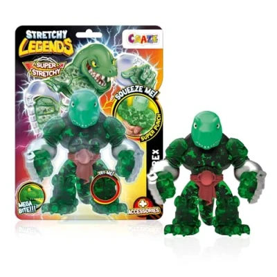 Abbildung von CRAZE Stretchy Legends Megarex Elastische Actionfiguren für Kinder, Dehnbare Superhelden Figuren zu Sammeln mit Schleimfüllung