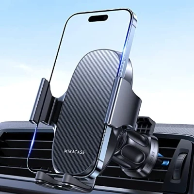 Abbildung von Miracase Handyhalterung Auto Handyhalter fürs Lüftung Universale KFZ Smartphone Halter für iPhone 15 Pro Max/ 14/13/ 12/11/ SE/XS/XR/X/ 8/7/ Samsung/Huawei/Xiaomi usw