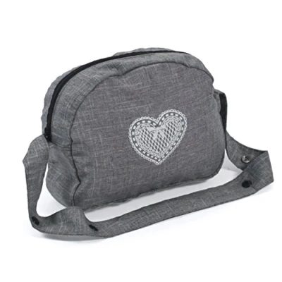 Abbildung von Bayer Chic 2000 853 76 Wickeltasche für Puppen, Puppenwickeltasche, Puppenzubehör, Puppentasche, Jeans grau