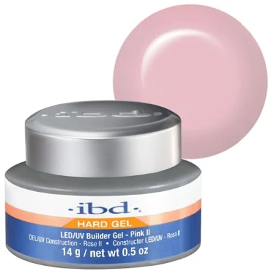 Abbildung von IBD Hard Gel LED/UV Builder Pink II, 1er Pack (1 x 14 g) MADE IN USA Premium Aufbaugel für Gelnägel