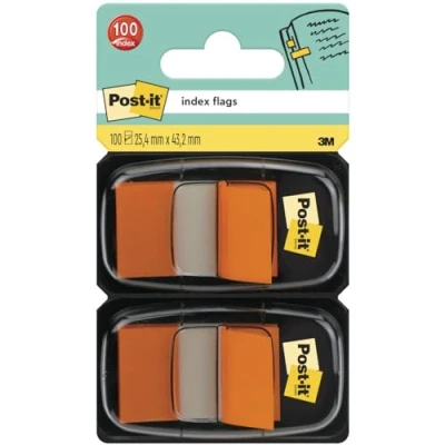 Abbildung von Post it 680 OE2 Haftstreifen Index Standard, 2 x 50 im Spender, 25,4 43,2 mm, orange