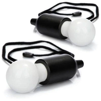 Abbildung von com four® 2X LED Hängelampe mit Zugschalter, kabellose Hängeleuchte, batteriebetriebene Glühbirne Schnurschalter, für Camping, Festivals, Schränke, Keller und Outdoor (02 Stück Schnur Black)