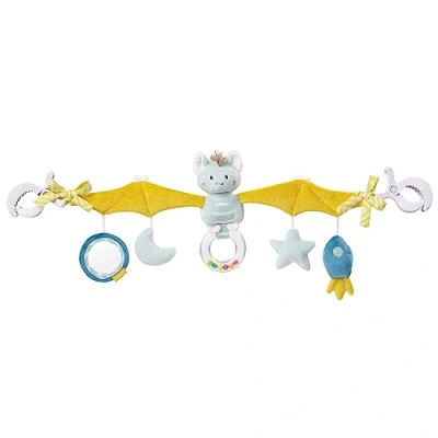 Abbildung von Fehn Kinderwagenkette Spielzeug Fledermaus Baby Mobile Kette mit niedlichen Figuren zum Aufhängen an Kinderwagen, Babyschale oder Kinderbett Kinderwagen Zubehör für Babys und Kinder ab 0+ Monaten
