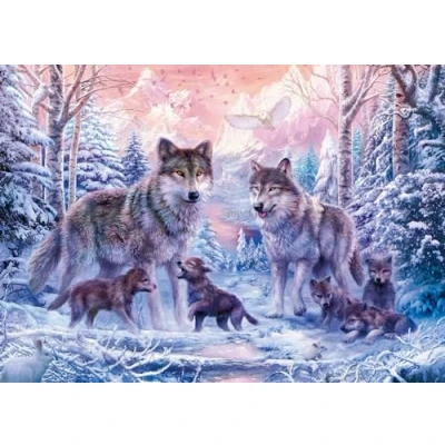 Abbildung von Ravensburger Puzzle 12000647 Arktische Wölfe 1000 Teile für Erwachsene und Kinder ab 14 Jahren, Tier Wolf, Weiß, Grau, Blau
