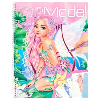 Abbildung von Depesche 12147 Create Your TOPModel Fantasy Malbuch mit 78 Seiten zum Gestalten von magischen Outfits, Malheft Stickerbogen und Schablone, Mehrfarbig