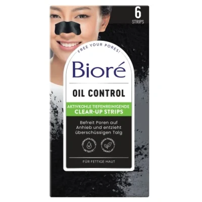 Abbildung von Biore 6 Tiefenreinigende Aktivkohle Clear Up Strips 1 X Nasenstrips Entfernen Mitesser und Unreinheiten Für normale Bis fettige Haut Dermatologisch Getestet
