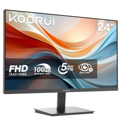 Abbildung von KOORUI E2412F 24 Zoll Monitor, FHD 1920 x 1080 100Hz PC HDMI 1.4, Eye Care Bildschirm, 5ms GtG 5 bis 15 neigbar, VESA 100 100mm