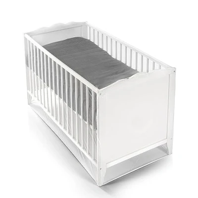 Abbildung von reer BiteSafe VERBESSERTER Insektenschutz fürs Kinderbett, Moskitonetz Reisebett, Insektennetz, Mückenschutz für Babys, weiß, extra groß, 87040