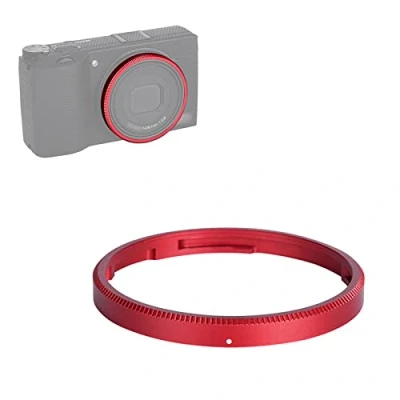 Abbildung von JJC Metall Objektivring für Ricoh GR IIIx GR3x HDF Kamera, Ersatz GN 2 Ringkappe (Rot)
