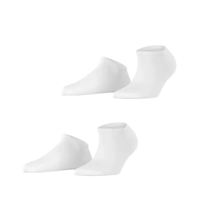 Abbildung von ESPRIT Damen Sneakersocken Uni 2 Pack W SN Baumwolle kurz einfarbig Paar, Weiß (White 2000), 39 42