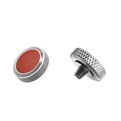 Abbildung von Ares Foto® Ergonomischer Auslöser *Kupfer &amp; Kunstleder* Auslöseknopf Soft Release Button für Fujifilm Leica Canon Nikon Sony Olympus *Silber BRAUN*