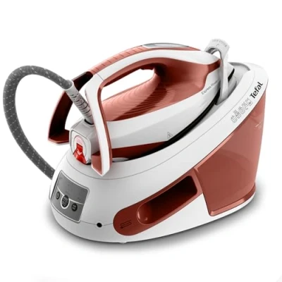 Abbildung von Tefal SV8110 Express Power Dampfbügelstation abnehmbarer Kalk Kollektor Smart Temp Technologie 420 g/Min. Dampfstoß leistungsstarker 6,9 Bar Druck Eco Modus 1,8 L Wassertank Terrakotta