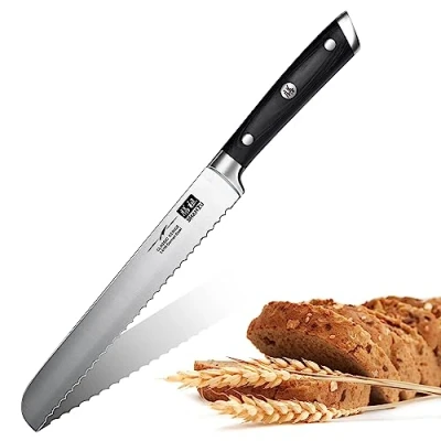 Abbildung von SHAN ZU Brotmesser Messer Wellenschliff Küchenmesser Edelstahl 20 cm CLASSIC Series