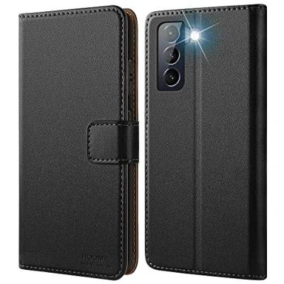 Abbildung von HOOMIL MagFlip Hülle für Samsung Galaxy S21 FE 5G 6,4 Zoll, [Erstklassige Handwerk] Handyhülle Premium Leder Tasche Klappbar Case Schutzhülle Schwarz