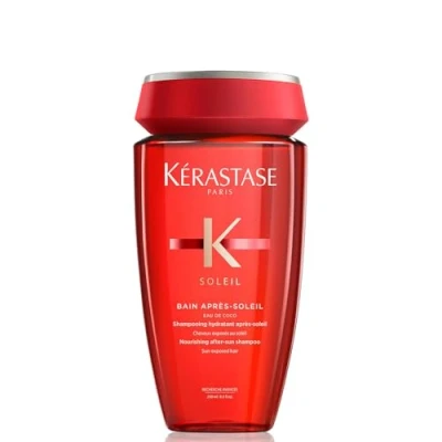 Abbildung von Kérastase Shampoo mit Sonnenschutz für alle Haartypen, Haarbad mehr Glanz und Geschmeidigkeit, Bain Après Soleil, 250 ml