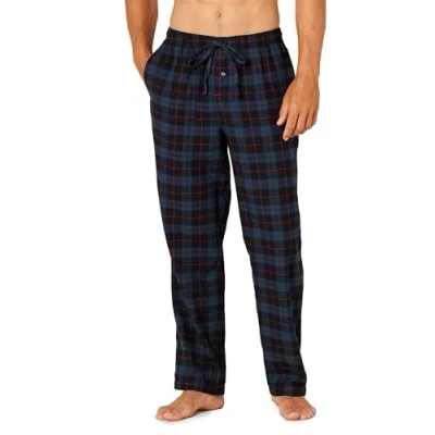 Abbildung von Amazon Essentials Herren Pyjamahose aus Flanell (erhältlich in Big &amp; Tall), Schwarz Blau Karomuster, S