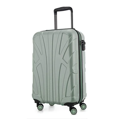 Abbildung von suitline Handgepäck Hartschalen Koffer Trolley Rollkoffer Reisekoffer, TSA, 55 cm, ca. 34 Liter, 100% ABS Matt, Mint