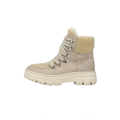 Abbildung von Rieker Plateaustiefelette, Damen, Größe: 38, Beige Schuhe