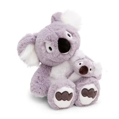 Abbildung von NICI Kuscheltier Koala Barry 30cm mit Koalababy 10cm grau Stofftier aus weichem Plüsch, niedliches Plüschtier zum Kuscheln und Spielen, für Kinder &amp; Erwachsene, tolle Geschenkidee 61717