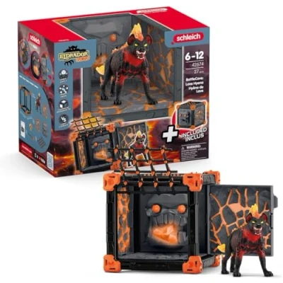 Abbildung von schleich 42674 BattleCave Lavahyäne, ab 7 Jahren, ELDRADOR CREATURES Spielset, 27 Teile