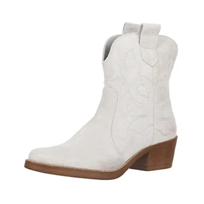 Abbildung von Elara Damen Stiefeletten Cowboy Boots Chunkyrayan 301 A31S Hellgrau 39