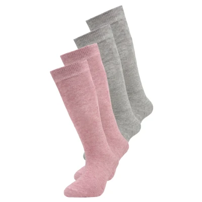 Abbildung von camano SOFT KNEE 4 PACK Kniestrümpfe für Kinder, Größe: 23 26, Chalk pink melange
