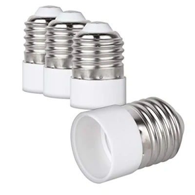 Abbildung von kwmobile 4x Lampensockel Adapter Konverter E27 Fassung auf E14 Sockel Lampenadapter Lampensockeladapter für LED Halogen Energiespar Lampen