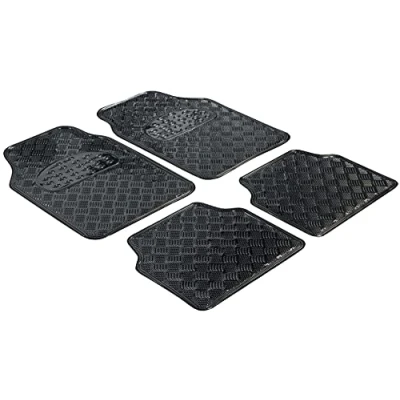 Abbildung von Walser Gummimatten, Universal Automatte Metallic, Fußmatten Komplettset Riffelblech, Schutzmatte Carbon, zuschneidbare Schmutzfangmatte 28023