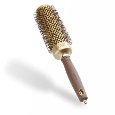 Abbildung von Olivia Garden Expert Blowout Speed Gold &amp; Braun 45 Keramik Rundbürste mit extra langem Barrel für 25% schnellere Blowouts