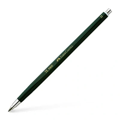 Abbildung von FABER CASTELL 139411 Fallminenstift TK 9400, Minenstärke: 2 mm, Härtegrad: H, Schaftfarbe: grün