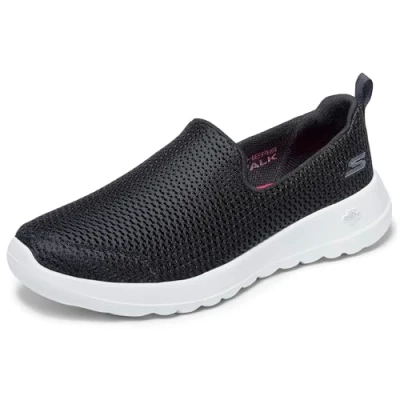 Abbildung von Skechers Damen Go Walk Joy Sneaker, Black Textile White Trim, 37.5 EU