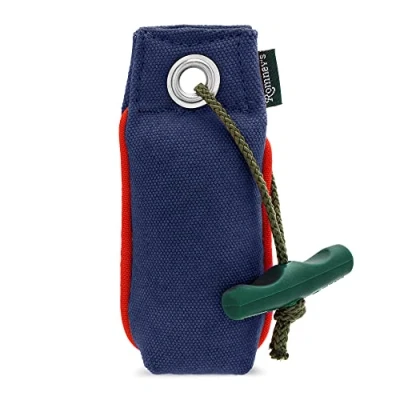 Abbildung von Romneys Suchen Dummy Der Mini für kleine Hunde 100g Pocketdummy ist schwimmfähig und mit Wurfgriff (blau)