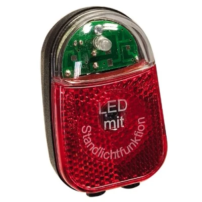 Abbildung von BÜCHEL Fahrrad Rücklicht LED für Dynamo betrieb I StVZO zugelassen mit Standlicht Gepäckträger BEETLE Fahrradrücklicht, dynamo, Fahrradlicht hinten, Schwarz