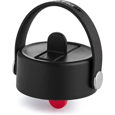 Abbildung von Hydro Flask Wide Mouth Flex Straw Cap Black Zubehör für Wasserflaschen