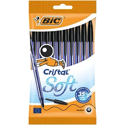 Abbildung von BIC 918531 Kugelschreiber Cristal Soft, 10 er Packung, schwarz