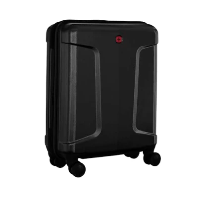 Abbildung von WENGER Legacy DC Carry On 14 Handgepäck Trolley mit 4 Rollen, 39 (44) l, Hartschale, Damen Herren, Business Reisen Urlaub, Schwarz, 610865